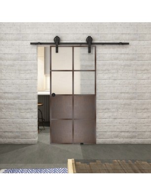 Glasschiebetür BARN-LINE Loft Rosteisen | Glastuershop24
