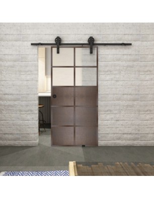 Glasschiebetür BARN-LINE Loft Rosteisen | Glastuershop24