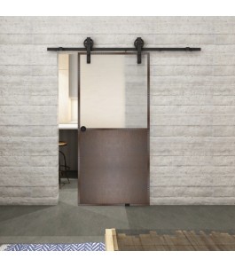 Glasschiebetür BARN-LINE Loft Rosteisen | Glastuershop24