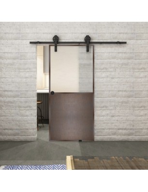 Glasschiebetür BARN-LINE Loft Rosteisen | Glastuershop24