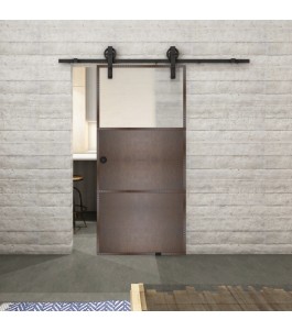 Glasschiebetür BARN-LINE Loft Rosteisen | Glastuershop24