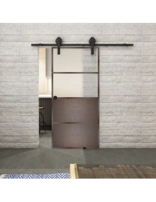 Glasschiebetür BARN-LINE Loft Rosteisen | Glastuershop24