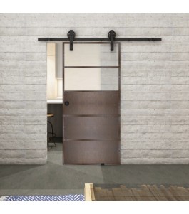 Glasschiebetür BARN-LINE Loft Rosteisen | Glastuershop24