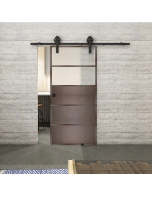 Glasschiebetür BARN-LINE Loft Rosteisen | Glastuershop24