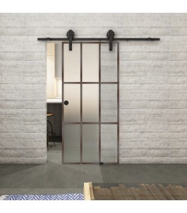 Glasschiebetür BARN-LINE Loft Rosteisen | Glastuershop24