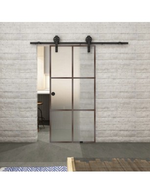 Glasschiebetür BARN-LINE Loft Rosteisen | Glastuershop24