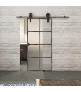 Glasschiebetür BARN-LINE Loft Rosteisen | Glastuershop24