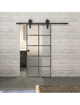 Glasschiebetür BARN-LINE Loft Rosteisen | Glastuershop24