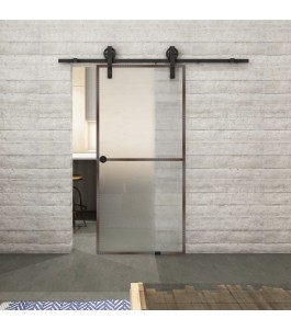 Glasschiebetür BARN-LINE Loft Rosteisen | Glastuershop24
