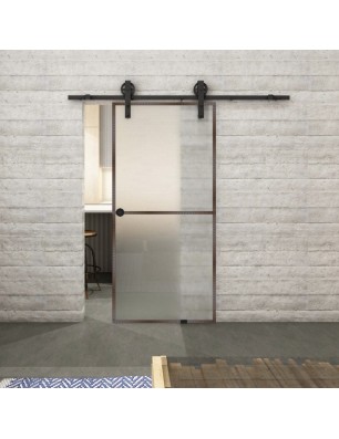 Glasschiebetür BARN-LINE Loft Rosteisen | Glastuershop24