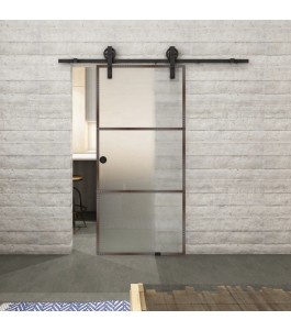 Glasschiebetür BARN-LINE Loft Rosteisen | Glastuershop24