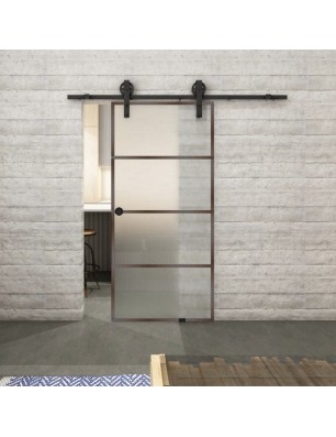 Glasschiebetür BARN-LINE Loft Rosteisen | Glastuershop24