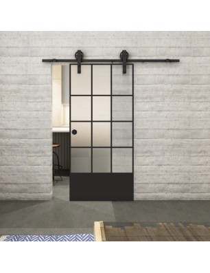 Glasschiebetür BARN-LINE Loft Schwarzlack 37 | Glastuershop24