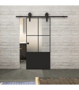 Glasschiebetür BARN-LINE Loft Schwarzlack 36 | Glastuershop24