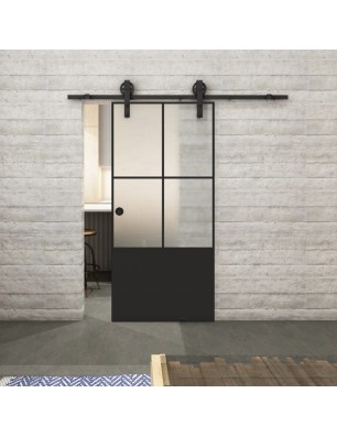 Glasschiebetür BARN-LINE Loft Schwarzlack 36 | Glastuershop24
