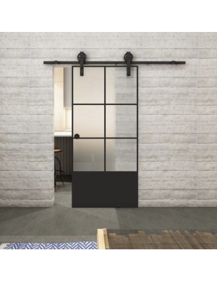 Glasschiebetür BARN-LINE Loft Schwarzlack 35 | Glastuershop24