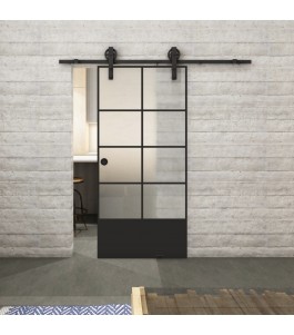 Glasschiebetür BARN-LINE Loft Schwarzlack 34 | Glastuershop24
