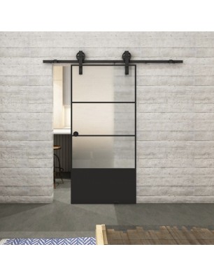 Glasschiebetür BARN-LINE Loft Schwarzlack 32 | Glastuershop24