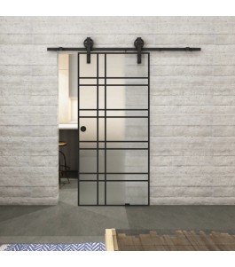 Glasschiebetür BARN-LINE Loft Schwarzlack 19 | Glastuershop24