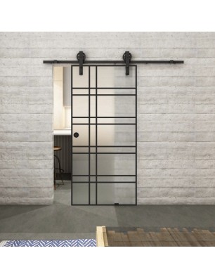 Glasschiebetür BARN-LINE Loft Schwarzlack 19 | Glastuershop24