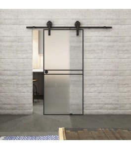 Glasschiebetür BARN-LINE Loft Schwarzlack 18 | Glastuershop24