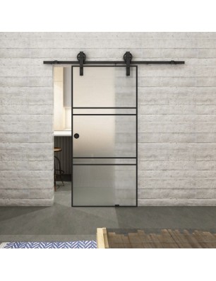 Glasschiebetür BARN-LINE Loft Schwarzlack 17 | Glastuershop24