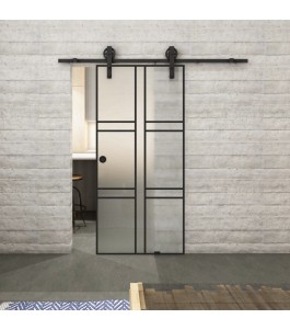 Glasschiebetür BARN-LINE Loft Schwarzlack 14 | Glastuershop24