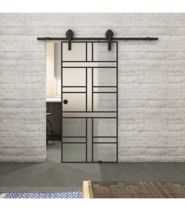 Glasschiebetür BARN-LINE Loft Schwarzlack 13 | Glastuershop24