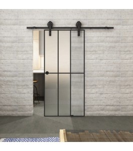 Glasschiebetür BARN-LINE Loft Schwarzlack 12 | Glastuershop24