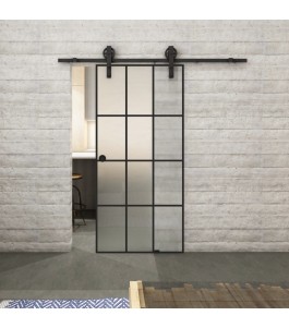 Glasschiebetür BARN-LINE Loft Schwarzlack 10 | Glastuershop24