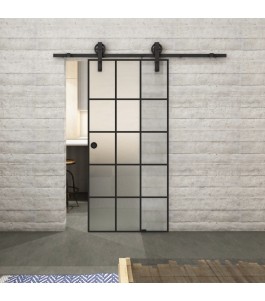 Glasschiebetür BARN-LINE Loft Schwarzlack 09 | Glastuershop24