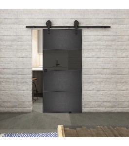 Glasschiebetür BARN-LINE Loft Schwarzeisen | Glastuershop24