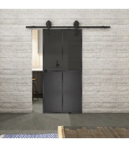 Glasschiebetür BARN-LINE Loft Schwarzeisen | Glastuershop24