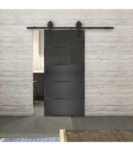 Glasschiebetür BARN-LINE Loft Schwarzeisen | Glastuershop24