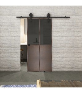 Glasschiebetür BARN-LINE Loft Rosteisen | Glastuershop24