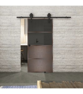 Glasschiebetür BARN-LINE Loft Rosteisen | Glastuershop24