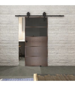 Glasschiebetür BARN-LINE Loft Rosteisen | Glastuershop24