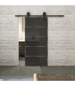 Glasschiebetür BARN-LINE Loft Rosteisen | Glastuershop24