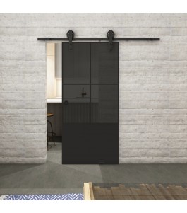 Glasschiebetür BARN-LINE Loft Schwarzlack 36 | Glastuershop24