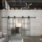 Glasschiebetür BARN-LINE Loft Schwarzlack 20 Blickdicht Glasschiebetür BARN-LINE Loft Schwarzlack 20 Blickdicht