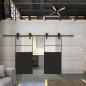 Glasschiebetür BARN-LINE Loft Schwarzlack 22 Blickdicht Glasschiebetür BARN-LINE Loft Schwarzlack 22 Blickdicht