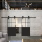 Glasschiebetür BARN-LINE Loft Schwarzlack 24 Blickdicht Glasschiebetür BARN-LINE Loft Schwarzlack 24 Blickdicht