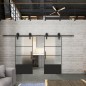 Glasschiebetür BARN-LINE Loft Schwarzlack 32 Blickdicht Glasschiebetür BARN-LINE Loft Schwarzlack 32 Blickdicht