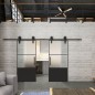 Glasschiebetür BARN-LINE Loft Schwarzlack 33 Blickdicht Glasschiebetür BARN-LINE Loft Schwarzlack 33 Blickdicht