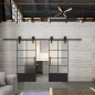 Glasschiebetür BARN-LINE Loft Schwarzlack 34 Blickdicht Glasschiebetür BARN-LINE Loft Schwarzlack 34 Blickdicht