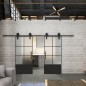 Glasschiebetür BARN-LINE Loft Schwarzlack 35 Blickdicht Glasschiebetür BARN-LINE Loft Schwarzlack 35 Blickdicht