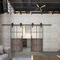 Glasschiebetür BARN-LINE Loft Rosteisen Genietet 18 Blickdicht Glasschiebetür BARN-LINE Loft Rosteisen Genietet 18 Blickdicht