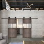 Glasschiebetür BARN-LINE Loft Rosteisen Genietet 29 Blickdicht Glasschiebetür BARN-LINE Loft Rosteisen Genietet 29 Blickdicht