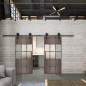 Glasschiebetür BARN-LINE Loft Rosteisen Genietet 31 Blickdicht Glasschiebetür BARN-LINE Loft Rosteisen Genietet 31 Blickdicht