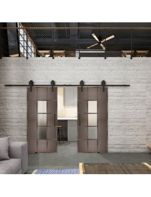 Glasschiebetür BARN-LINE Loft Rosteisen | Glastuershop24